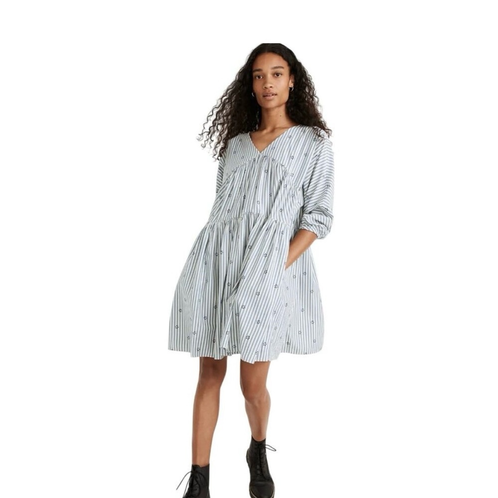 Madewell Striped Blue Dress